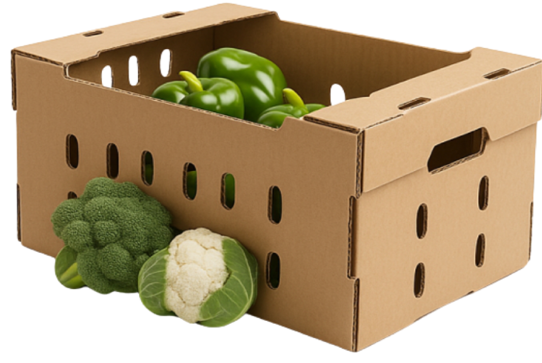 Cajas agrícolas de cartón corrugado