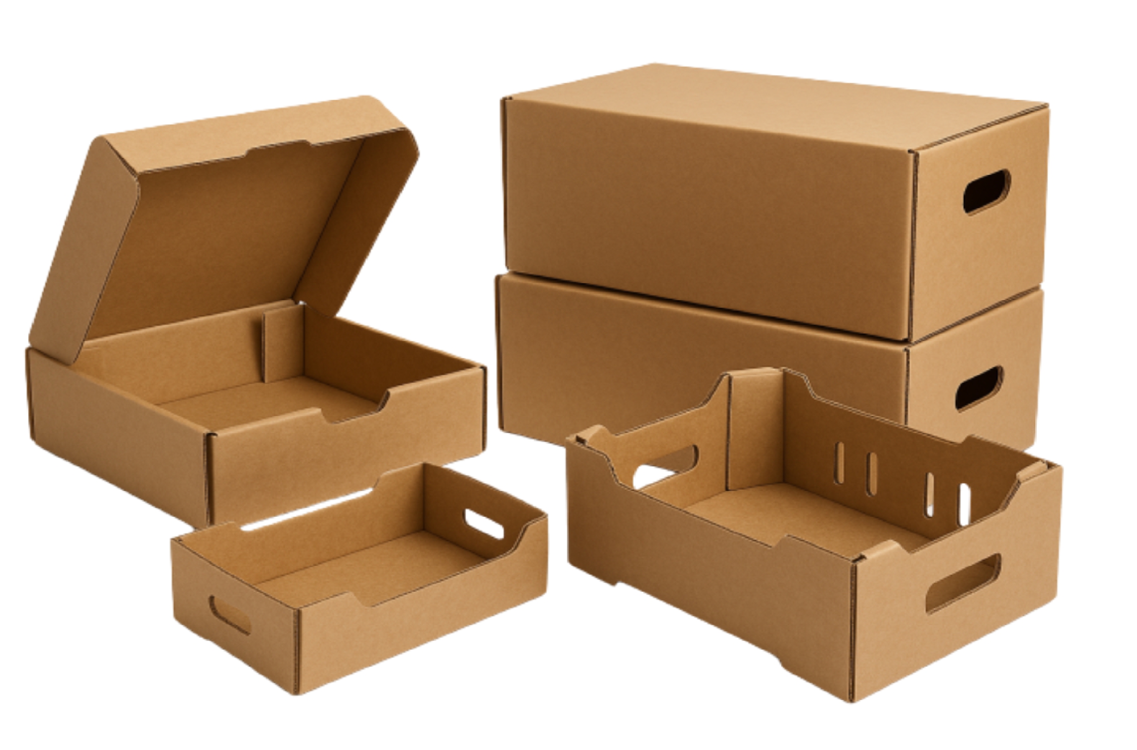 Cajas suajadas de cartón corrugado